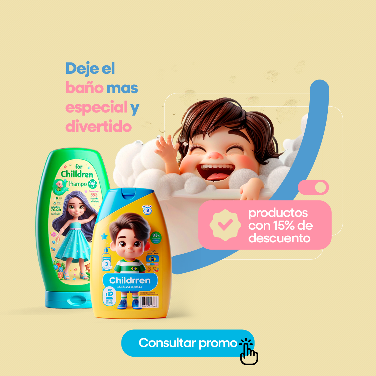 Deje el baño más especial y divertido — productos con 15% de descuento
